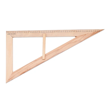 Комплект чертежного оборудования и приспособлений для школьной доски (5 предметов, дерево)